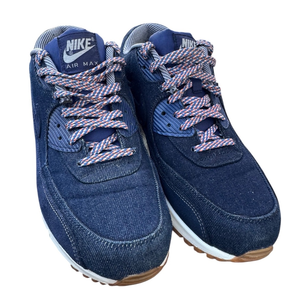 Nike Air Max 90 SE Womens Denim Binary Blue White Gum 881105-401 Size US 11